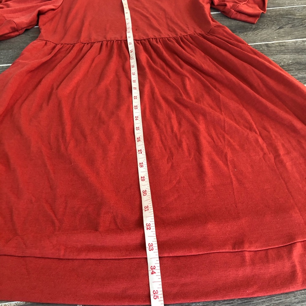 NWTSwing Dress with Pockets( Rust Red ) - Picture 6 of 12